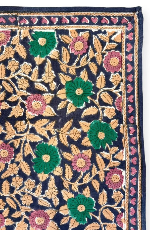 BIG Foulard Latika - Coeur - Navy forest