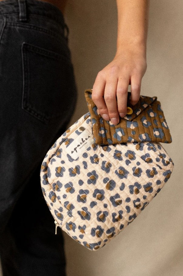 Petite trousse Gaya - Léopard - Macadamia