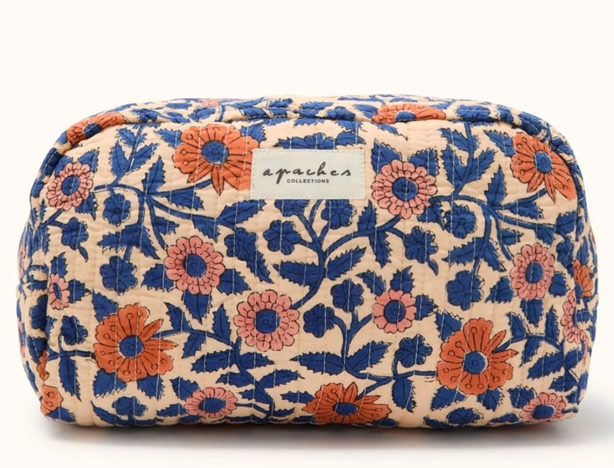 Trousse Gayane - Coeur - Bleu Royal