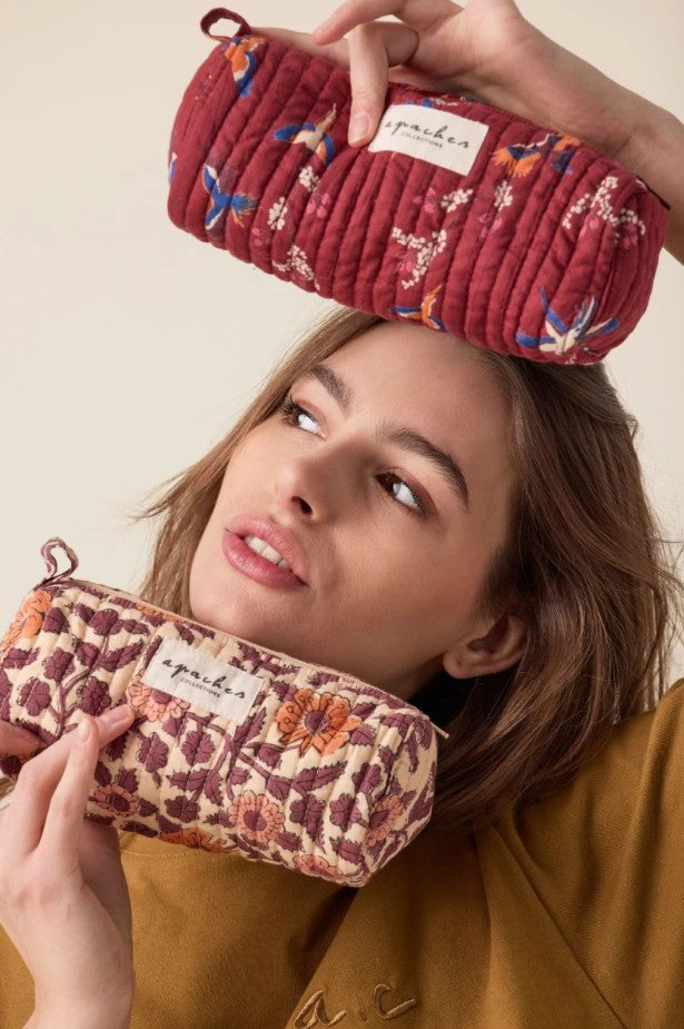 Trousse Opal - Coeur - Flamingo