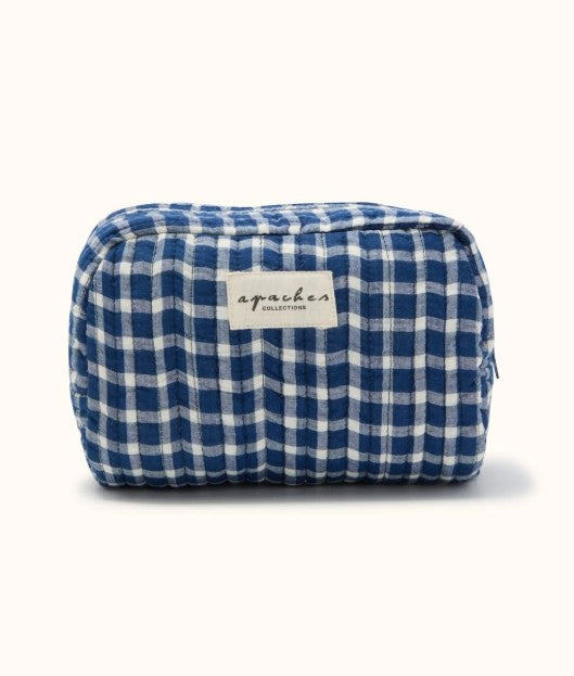 Petite trousse Gaya - Khadi - Vichy Navy