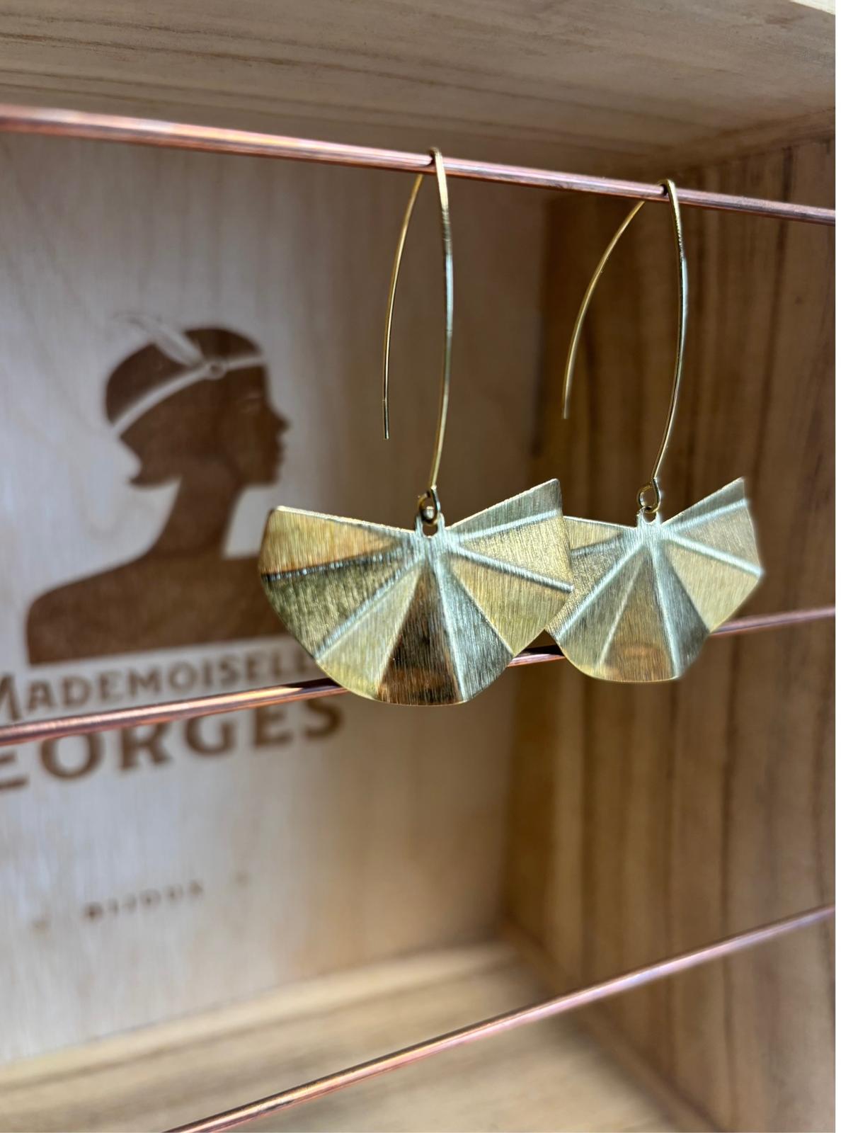 Boucles d'oreilles laiton doré - Magda