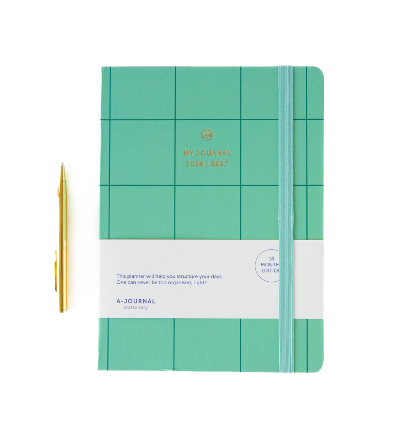 My journal - Agenda 2027 - Carreaux - Vert menthe