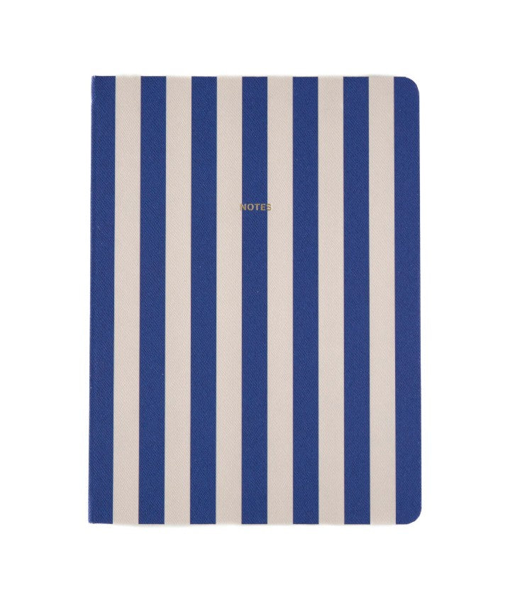 Carnet - Rayures - Bleu foncé