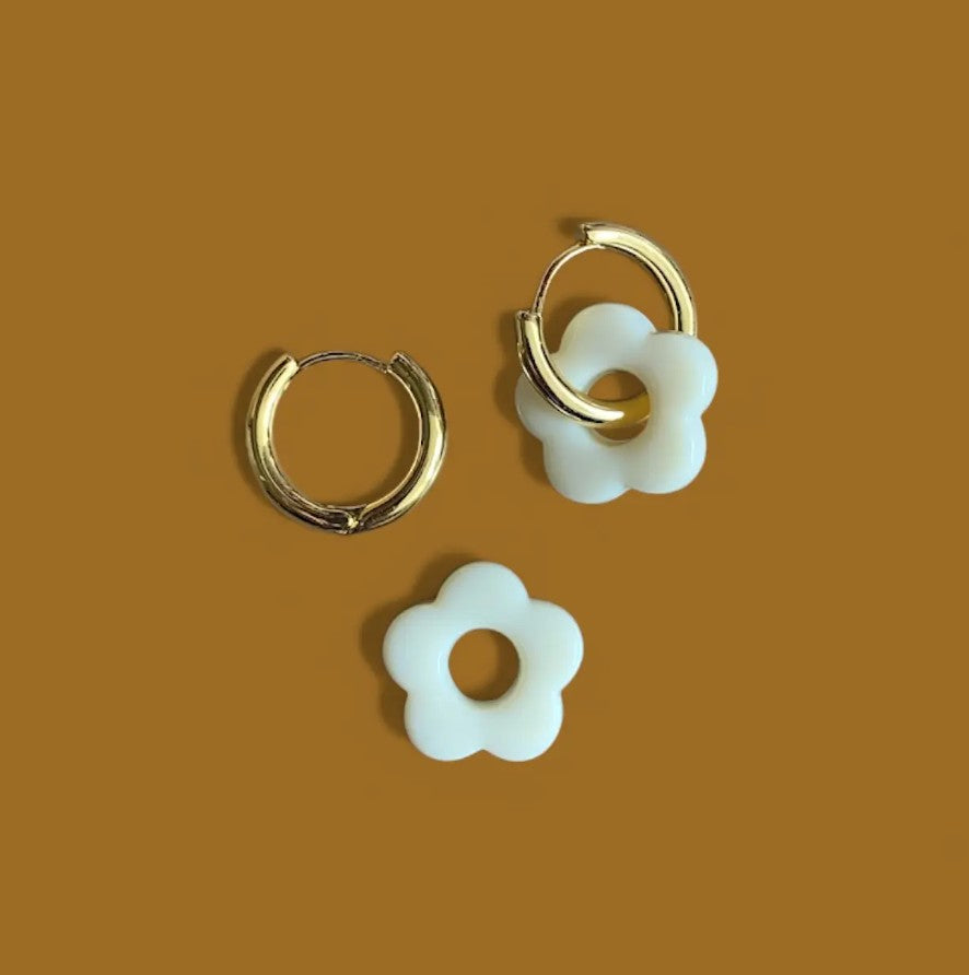 Boucles d'oreilles Billie - Blanc