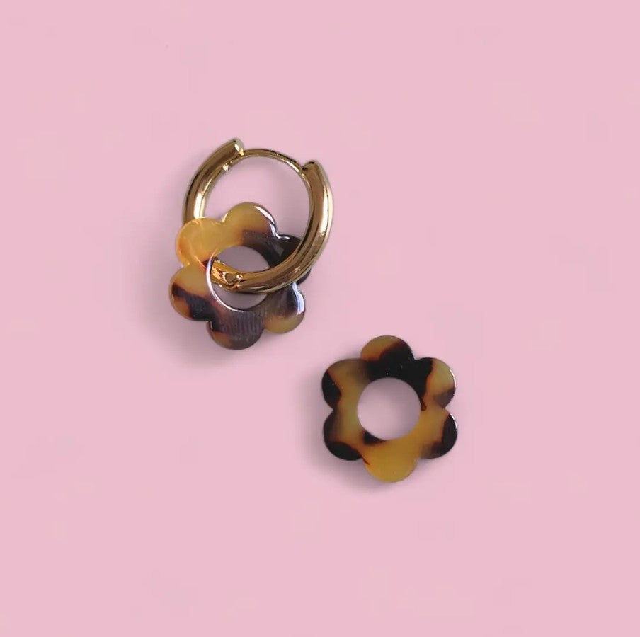 Boucles d'oreilles June - Léopard
