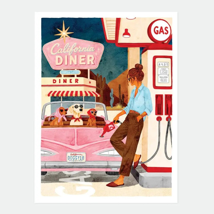Affiche décorative - Small - California diner - 18x24 cm