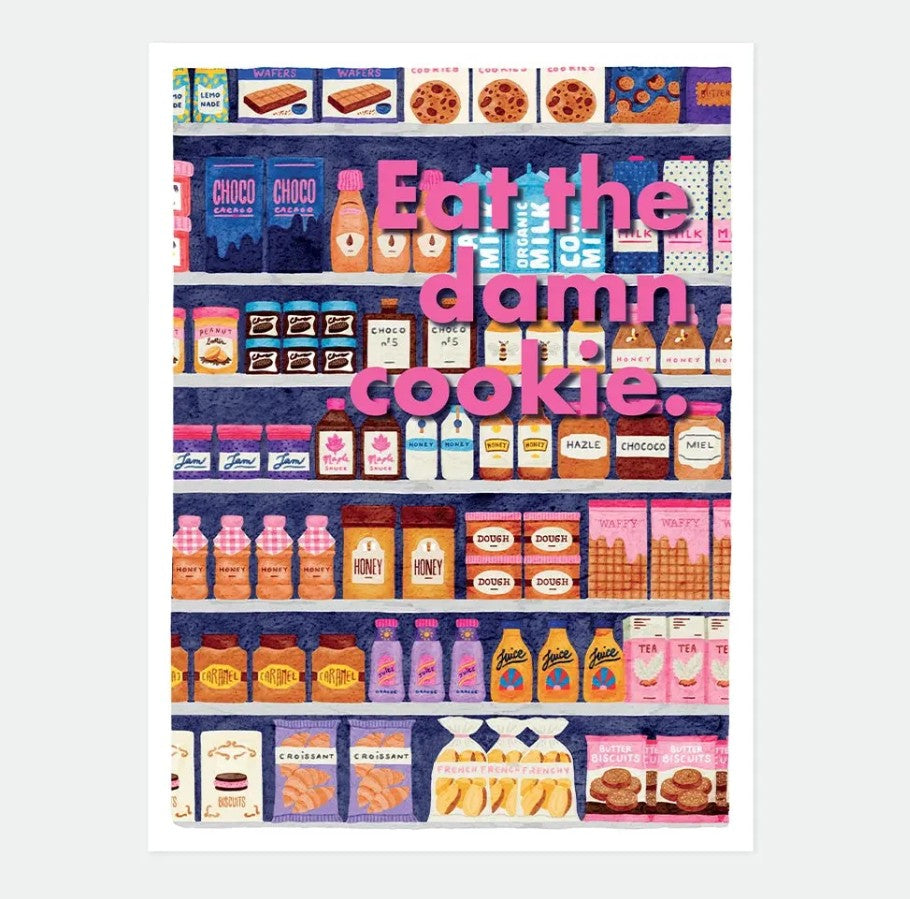Affiche décorative - Small - Eat the damn cookie - 18x24 cm