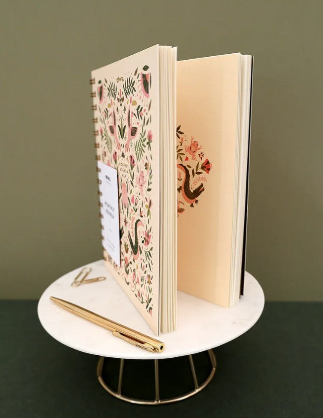 Agenda spirale -Pink croco