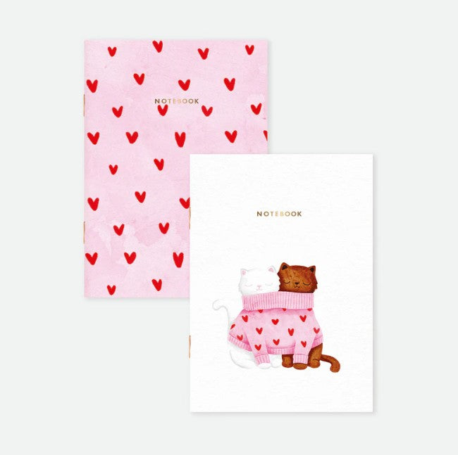 Duo de carnets de poche - Together cats