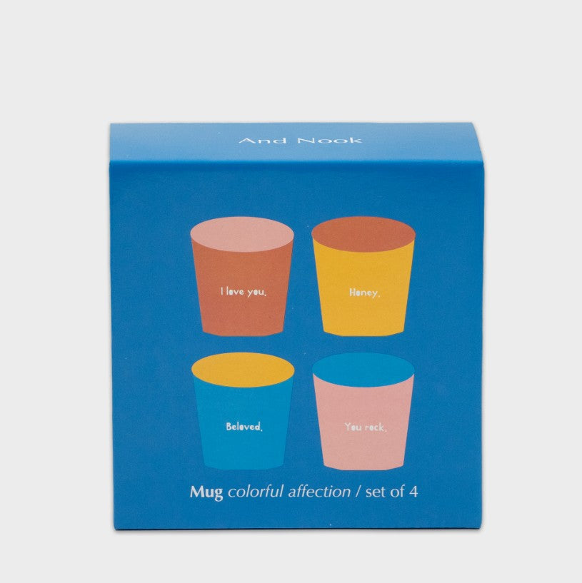 Set de 4 mugs Colorful affection