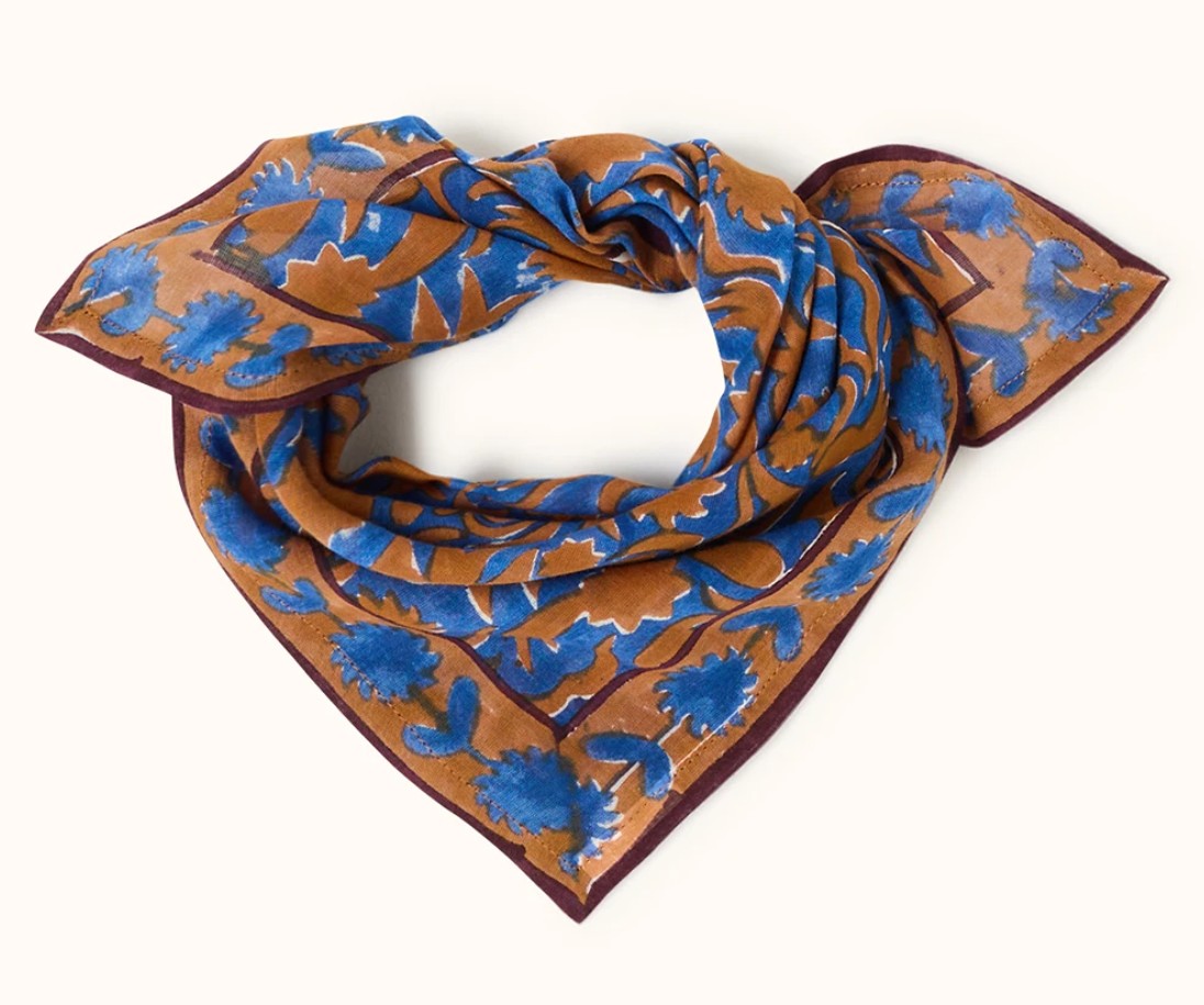 Small Foulard Dupitta - Wesun - True blue