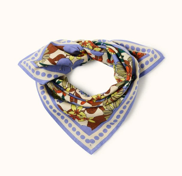 Small Foulard Manika - Bouquet - Iris