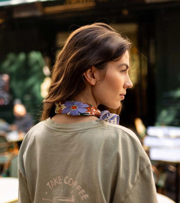 Small Foulard Manika - Bouquet - Iris