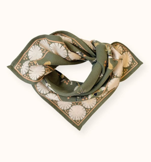 Small Foulard Manika - Cerisier - Eucalyptus