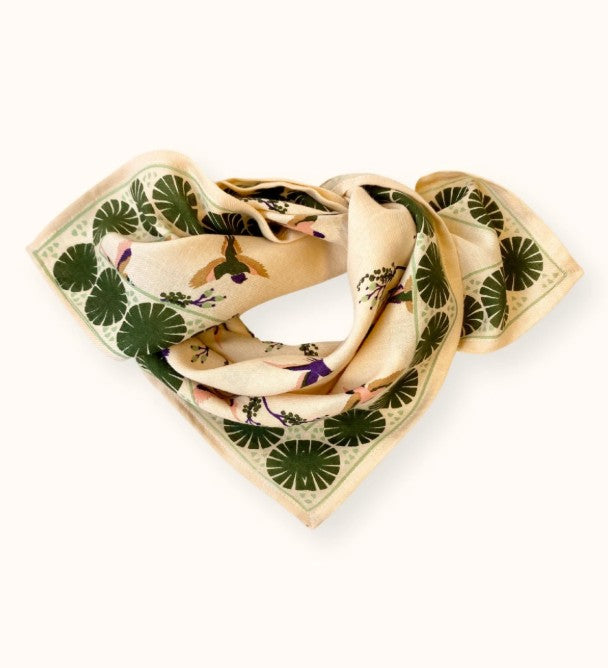 Small Foulard Manika - Cerisier - Kaki