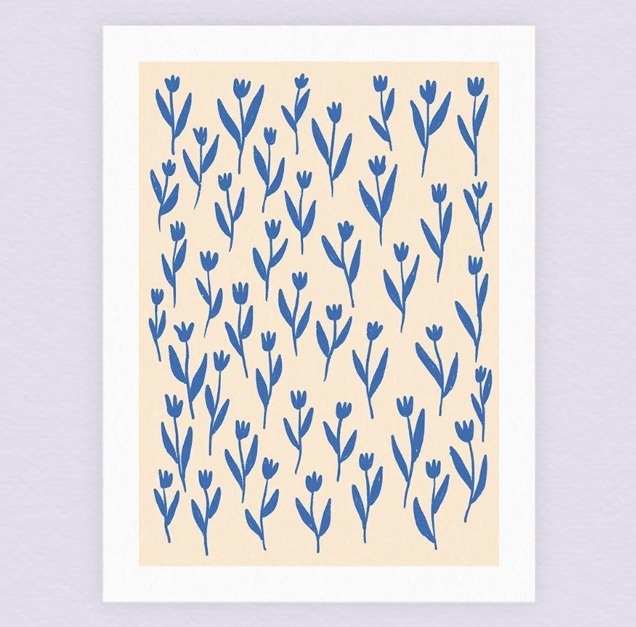 Affiche A4 - Champs de tulipes