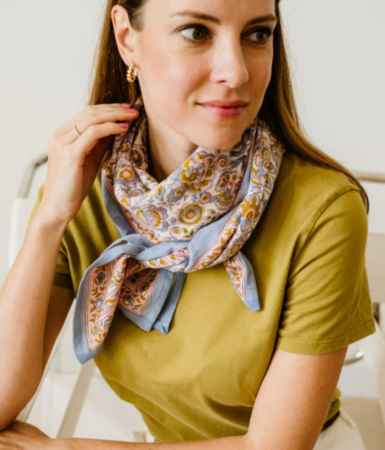 Foulard adulte - Garda - Bleuet