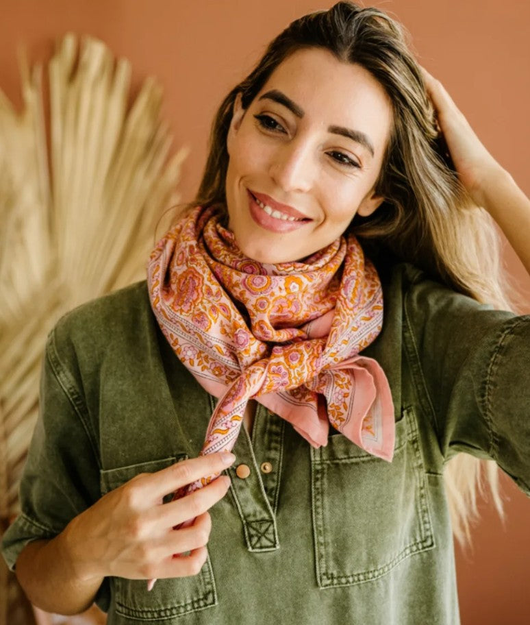 Foulard adulte - Garda - Pop pink