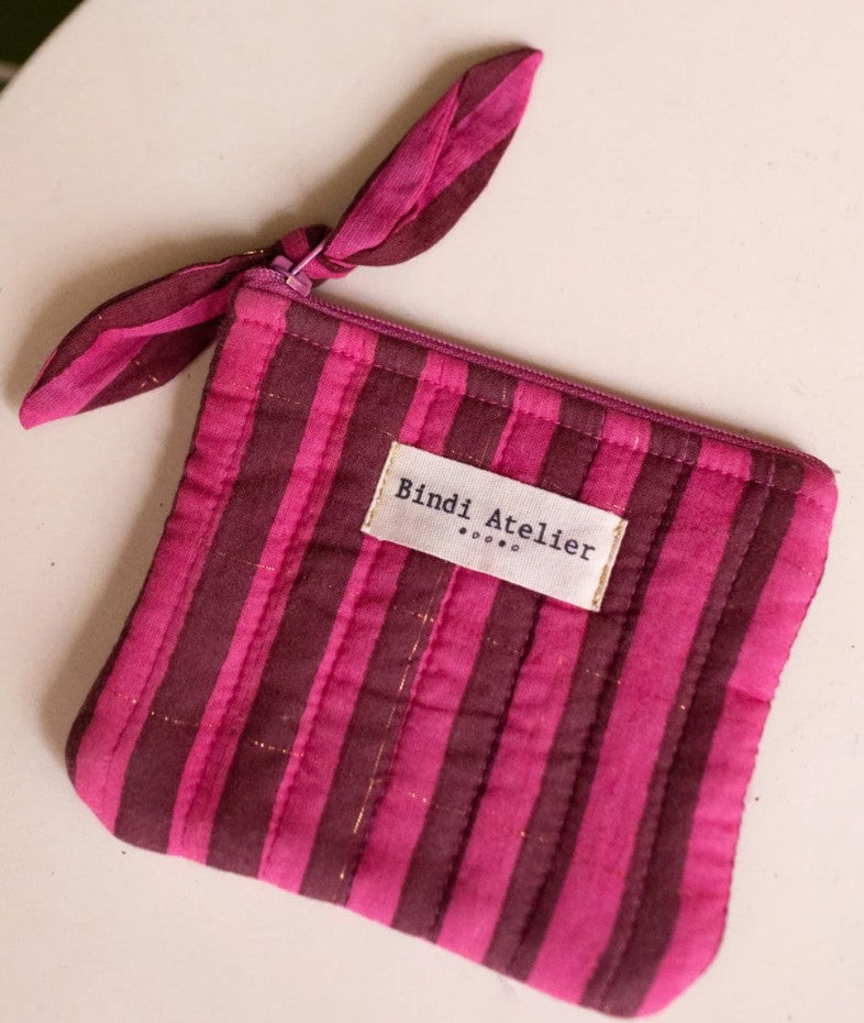 Porte-monnaie - Stripes - Berry