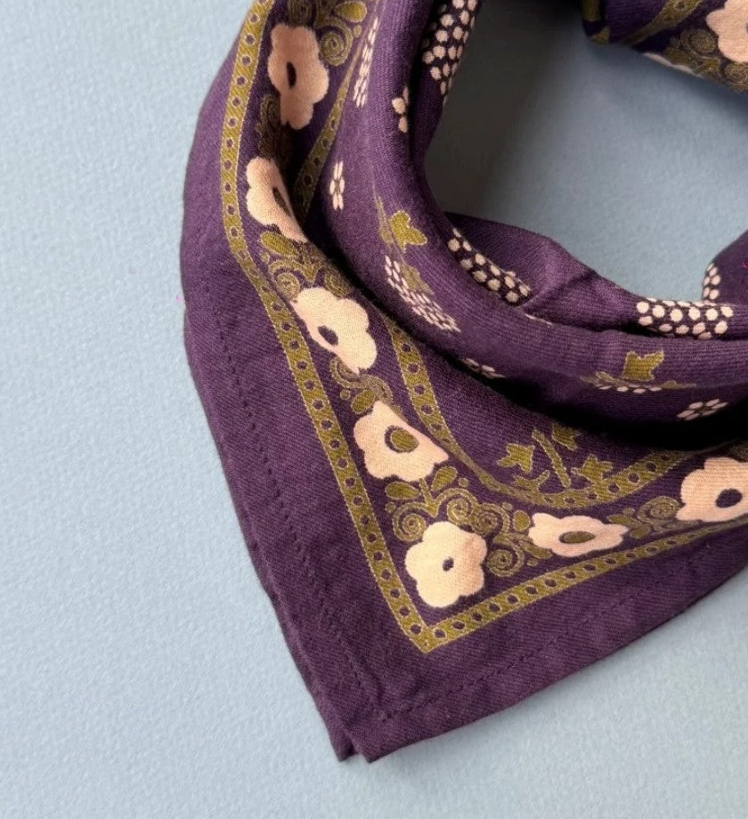 Petit foulard Anastase - Myrtille