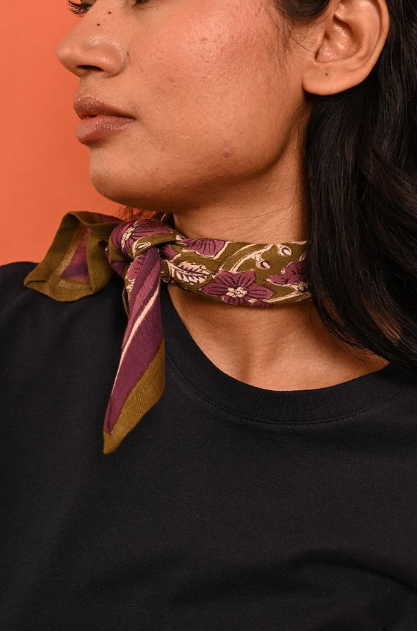 Petit foulard Hélios - Kaki