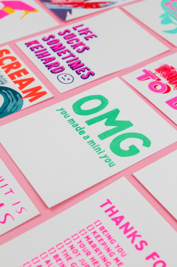 Carte postale - OMG you made a mini you - mint