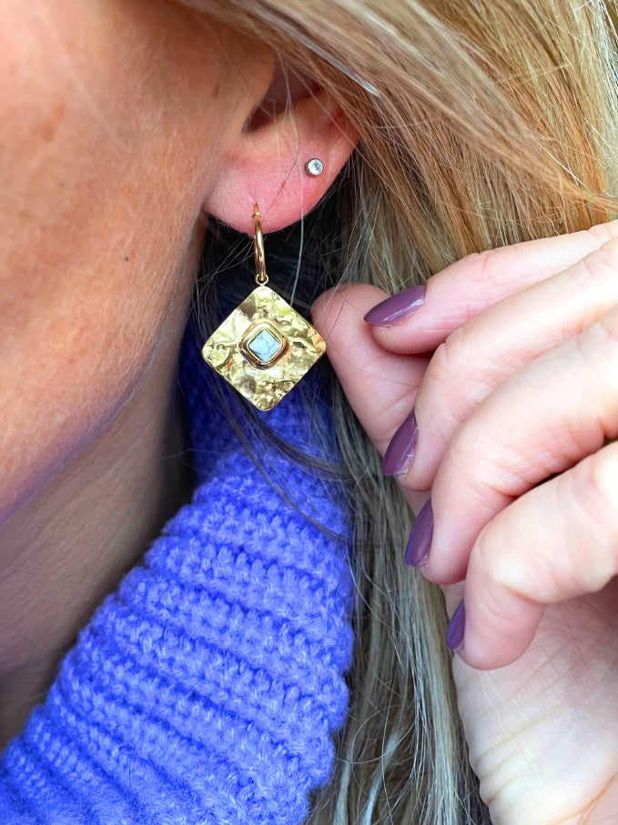 Boucles d'oreilles - Rosalie - Blanc