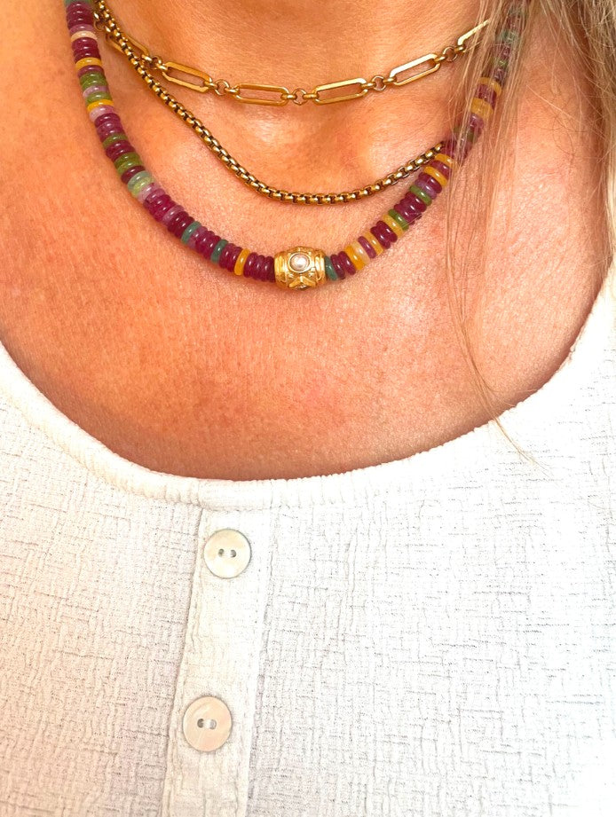 Collier - Isha - Prune