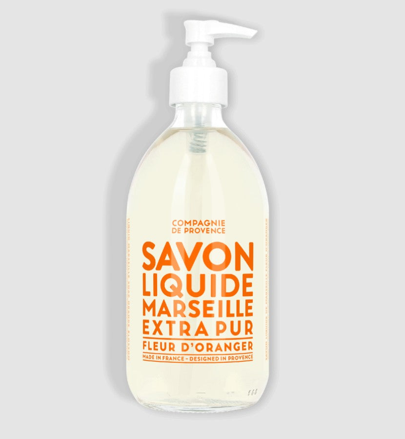 Savon liquide Extra Pur 495 ml verre fleur d'oranger