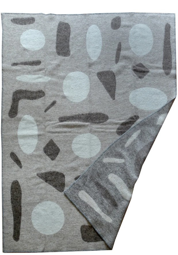 Wool blanket - Pebbles - Limestone, earth, chalk