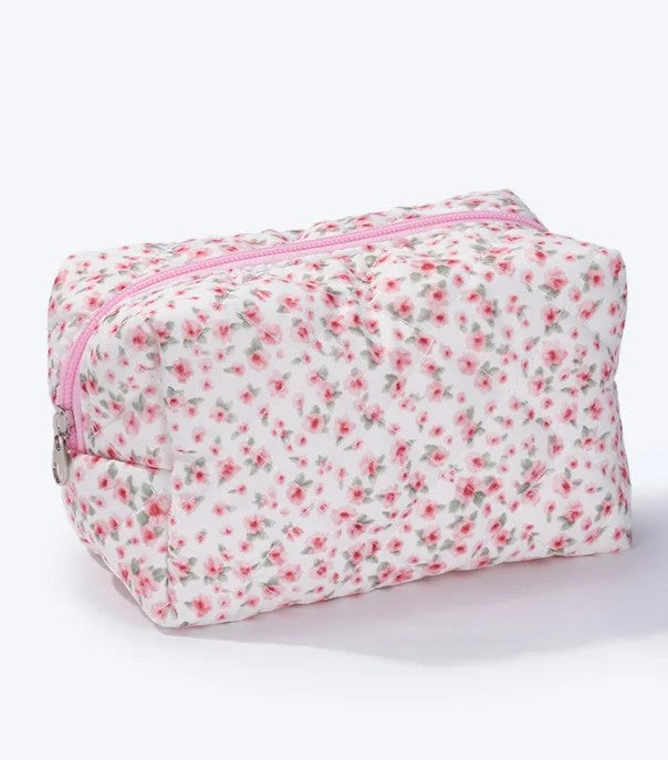 Trousse de toilette - Fleurs roses