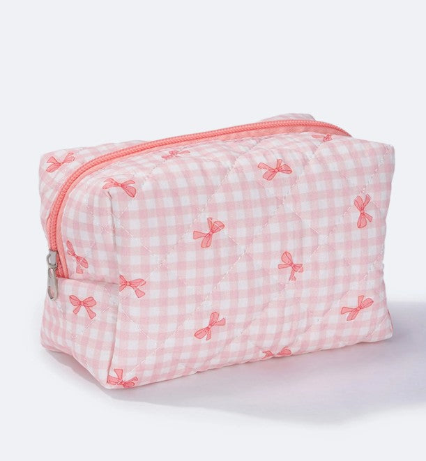 Trousse de toilette - Vichy noeud