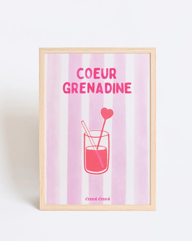 Affiche A4 - Coeur grenadine