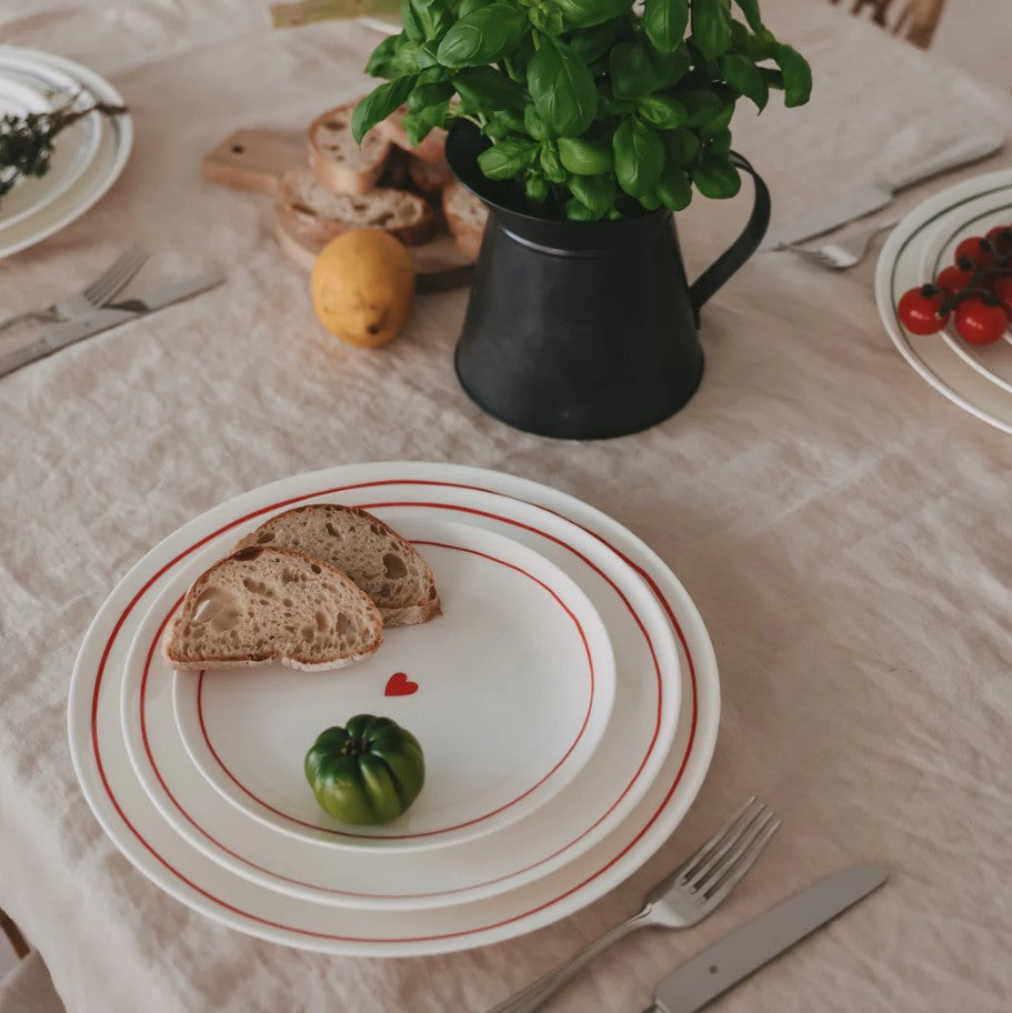 Petite assiette - Coeur - rouge