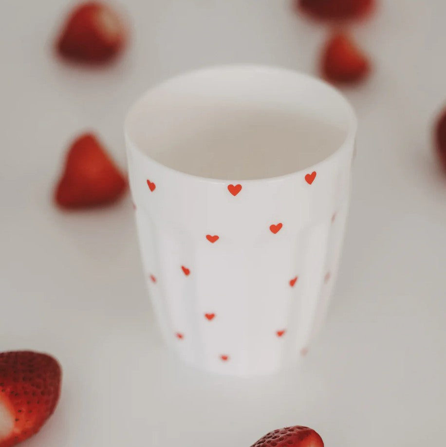 Mug - Petits coeurs - rouge