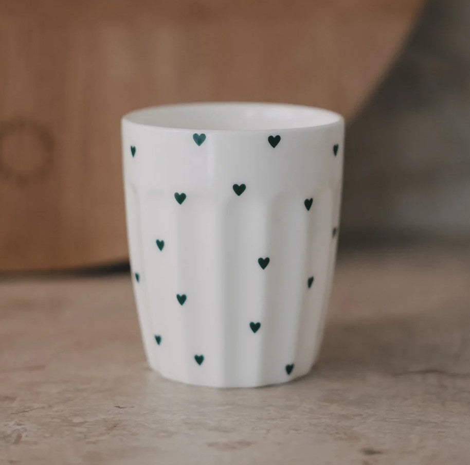 Mug - Petits coeurs - vert