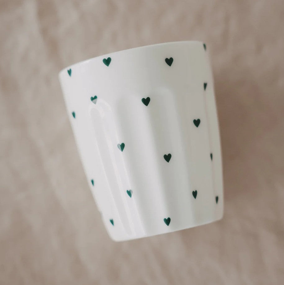 Mug - Petits coeurs - vert