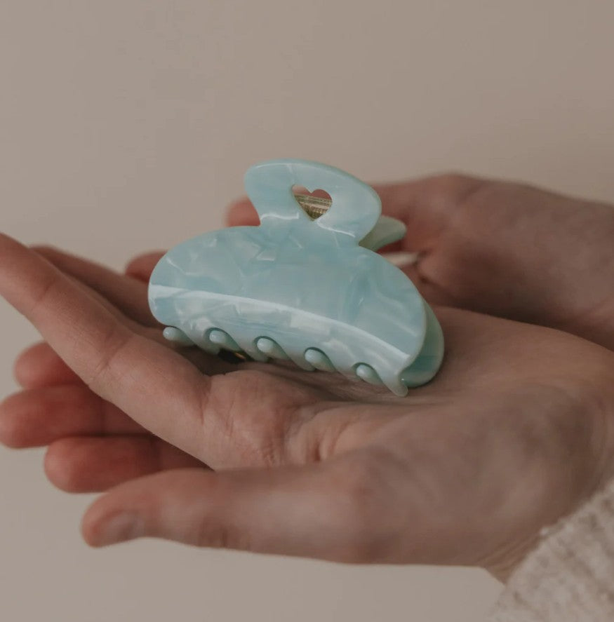 Pince à cheveux - Barrette - Coeur Menthe
