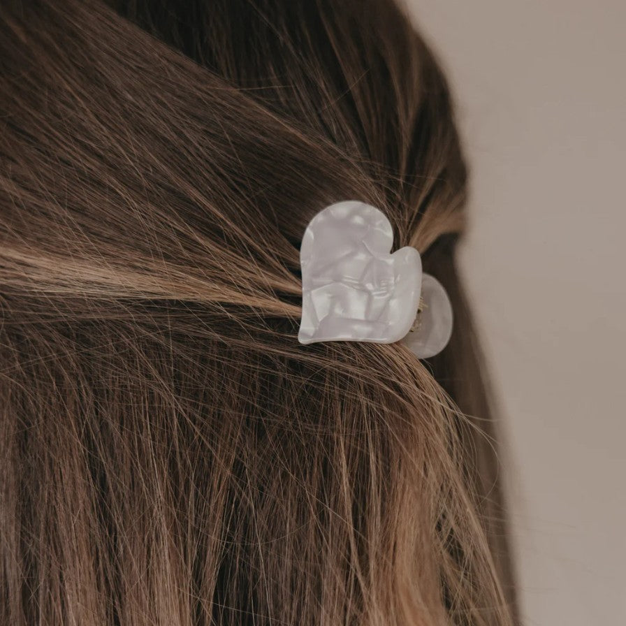 Pince à cheveux - Coeur - Perle