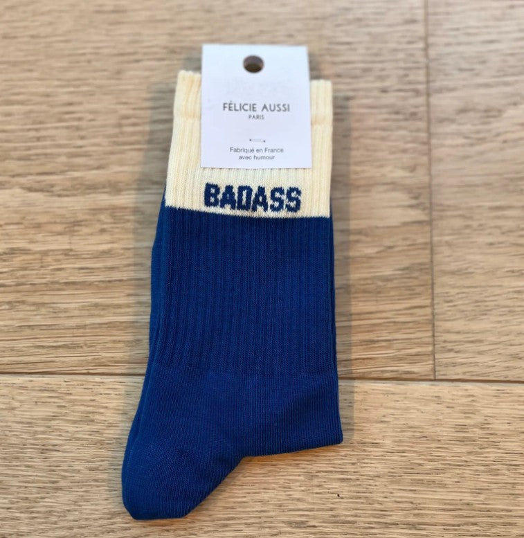 Chaussettes - Badass - bicolore bleu - 36/40