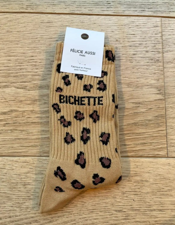 Chaussettes - Bichette - leopard sable - 36/40