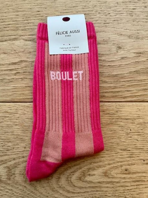 Chaussettes - Boulet - bi-gout fushia/rose - 36/40