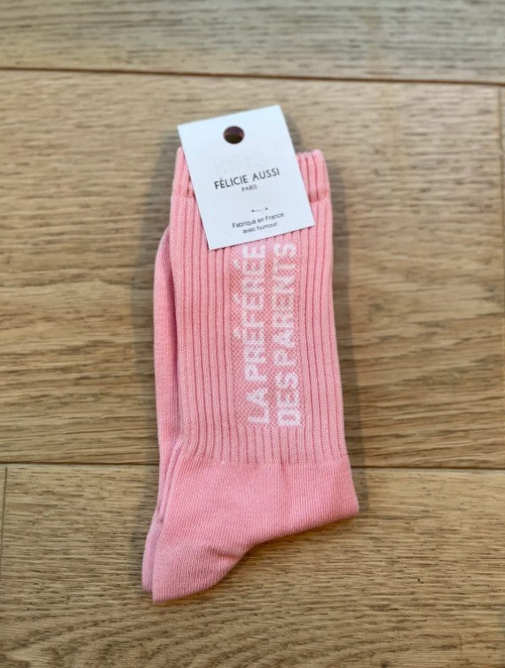 Chaussettes - la préférée des parents - rose - 36/40