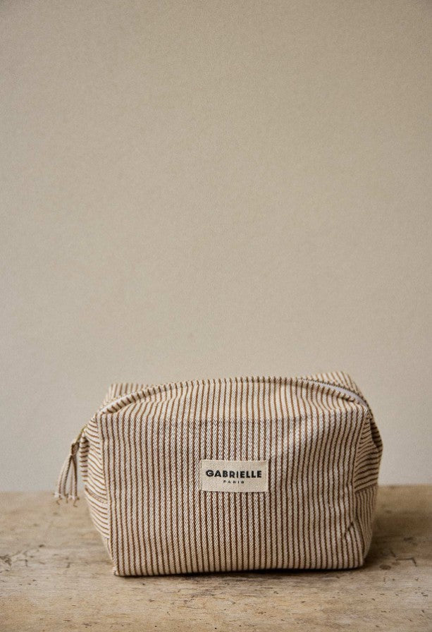 Trousse de toilette - Rayures - Argile