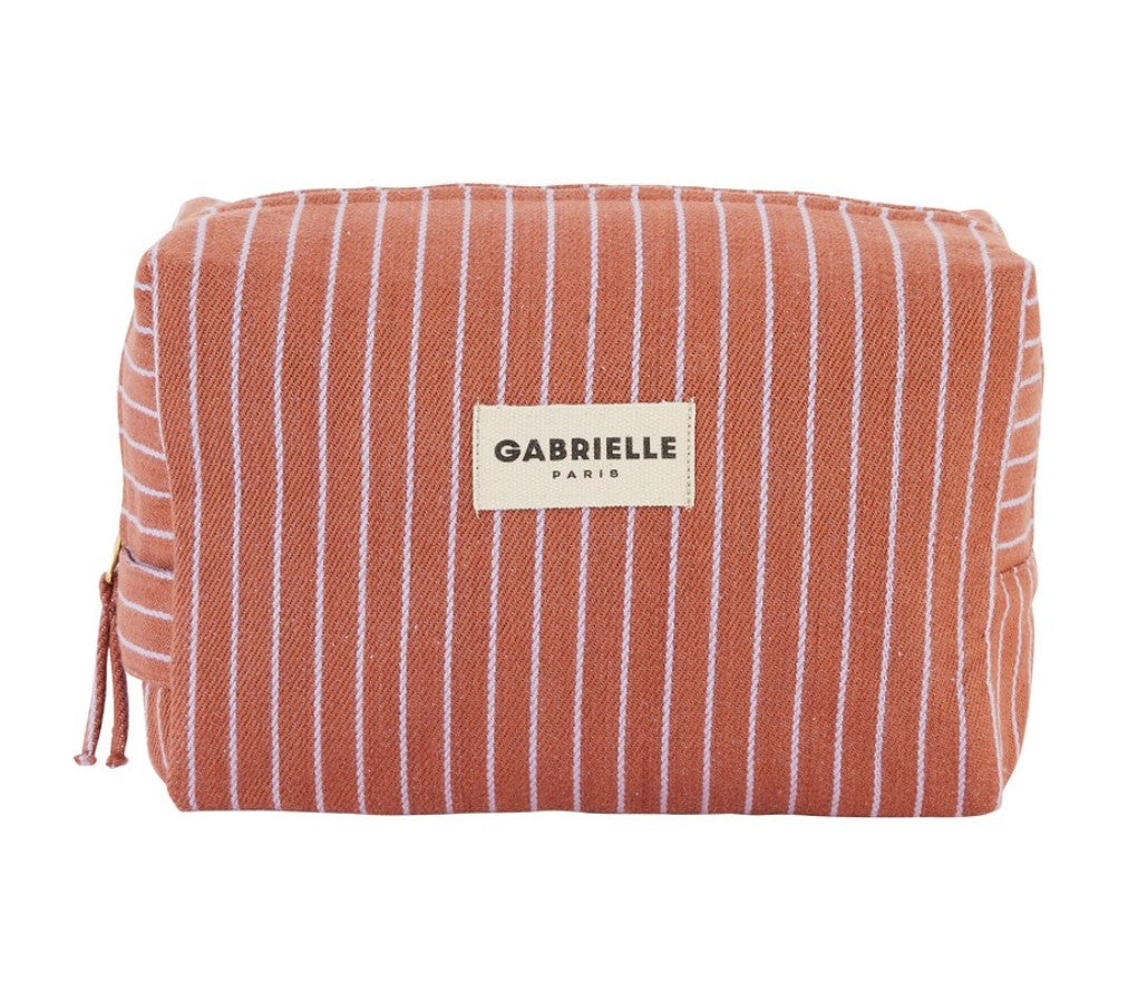 Trousse de toilette - Rayures - Lilas