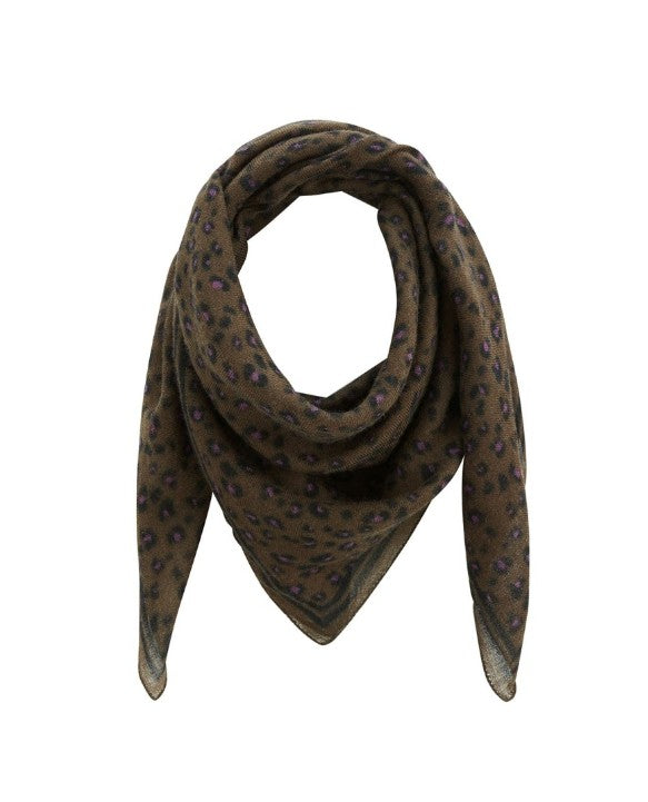 Foulard en laine - Léopard foret