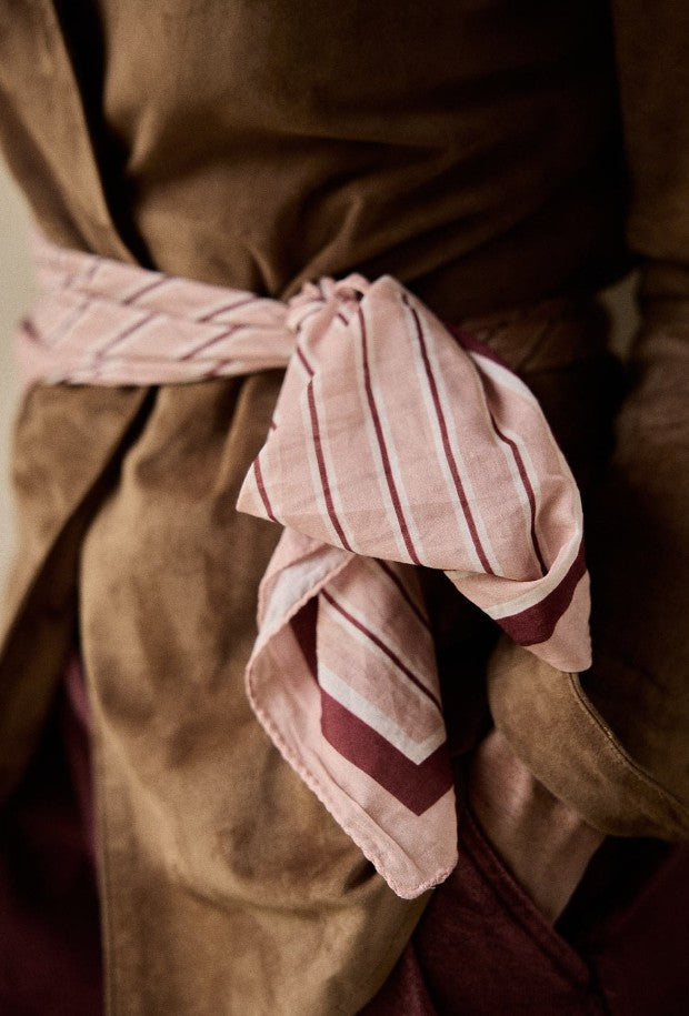 Foulard - Rayures - Vermillon