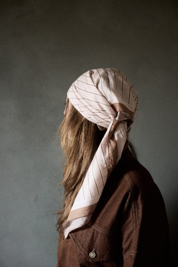 Foulard - Rayures - Crème