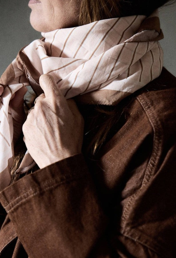 Foulard - Rayures - Crème